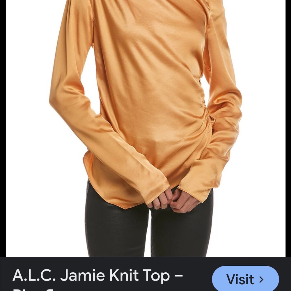 A.L.C. Tangerine Long Sleeve  Top